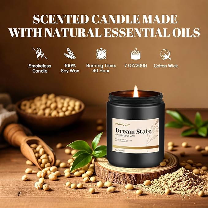 Hotel Scented Candles Set, 6 Pack Candles for Home Scented, Luxury Aromatherapy Jar Candle Gifts for Men & Women, Natural Soy Wax Long Lasting Candle Kit for Halloween, Birthday, Christmas