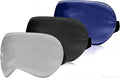 Eye Mask for Sleeping,3 Pack Silk Sleep Masks for Women Men-Blindfold for Travel on Airplane,100% Pure Silk Eye Mask for Sleep with Adjustable Strip（Black-Grey-Navy） 8.86 * 4.92 inches