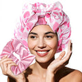 Years Calm Extra Large Shower Cap for Long Thick Hair – Waterproof Double Layer Bath Cap with Satin Lining, Secure Elastic Fit for Braids, Curls & Extensions