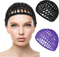 WLLHYF Wig Cap Thick Long Hair Caps Adjustable Net Mesh Braided Weaving Making Crochet Sew Weave Fishnet Grip Headband