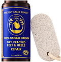 Dry Cracked Heels Repair with Pumice Stone | Organic Foot Cream for Dry Feet & Callus with Jojoba, Lavender, Almond, Olive & Vitamin E Oil | Natural Foot Balm & Moisturizer for Skin | 3.4 oz