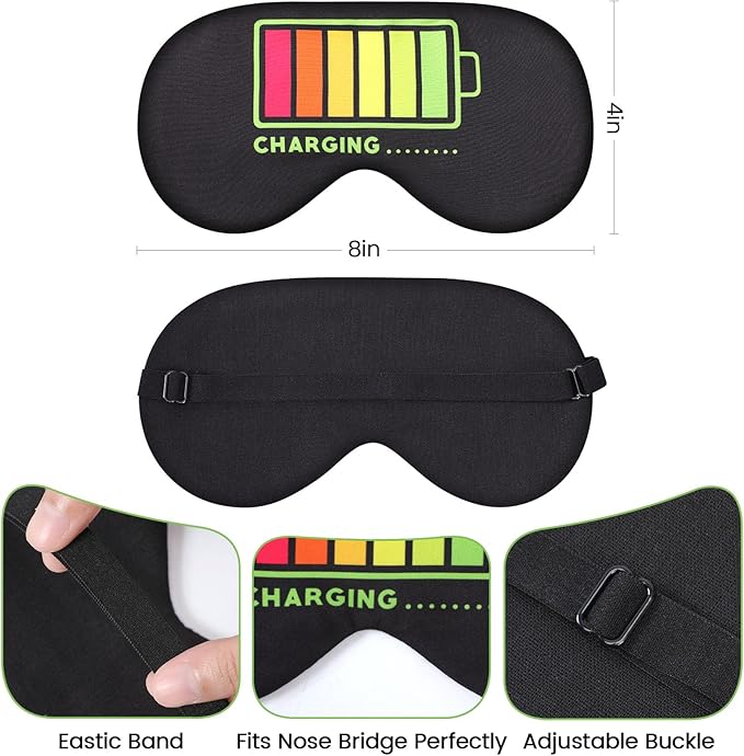 2 Pcs Sleep Eye Mask, Guys Blackout Sleeping Mask for Kids Adult Children's Travel Eye Mask Eye Cover Blindfold for Game