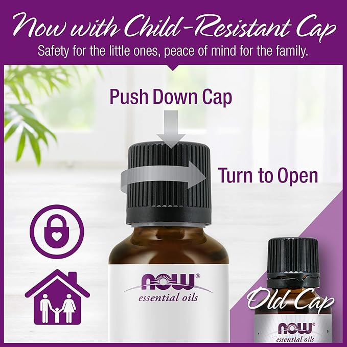 NOW Essential Oils, Rosemary Oil, Purifying Aromatherapy Scent, Steam Distilled, 100% Pure, Vegan, Child Resistant Cap, 2-Ounce