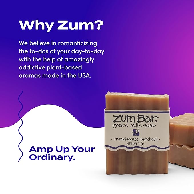Zum Indigo Wild Goat's Milk Soap Bar - Bar Soap for Hands & Body Made with Essential Oils - 3 oz - Sultry Blends (6 Pack)