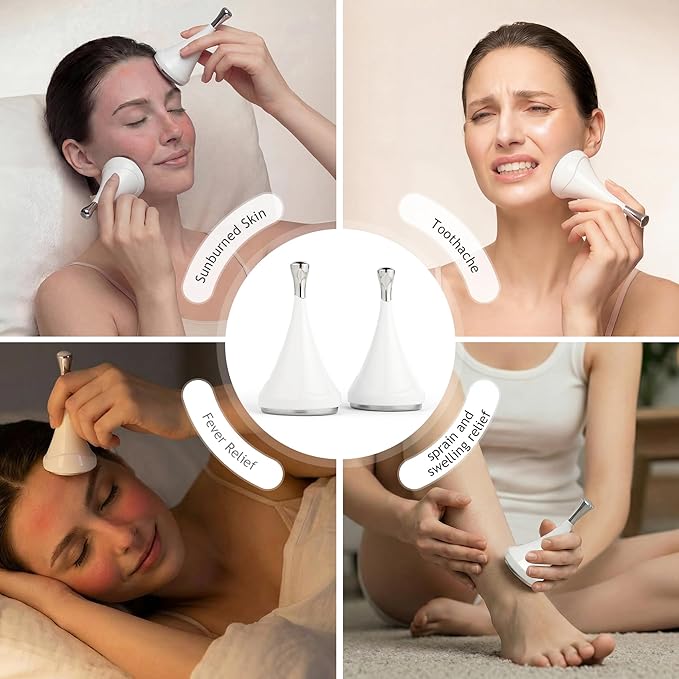Ice Globes Facial rollers for Face Eyes, Aluminum Face Beauty Cryo tools for Girls Ladies, Cooling Spa Globes Cold Roller skin friendly no frostbite with Storage Box