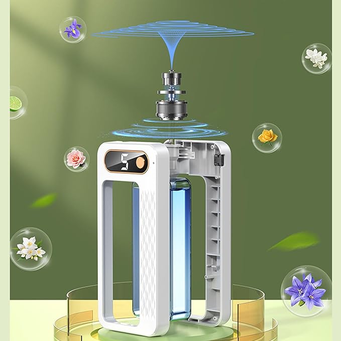 Automatic Wall Mount Fragrance Dispenser, Wall Mount Desktop Standing Air Freshener Spray Dispenser,5 Gears Auto Perfume Dispenser for Home Bathroom Hotel