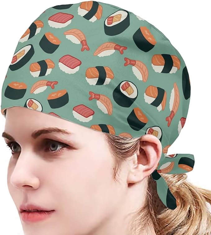 JoyLamoria Novelty Printed Cap with Sweatband Women Men Adjustable Tie Back Hats for Paiting