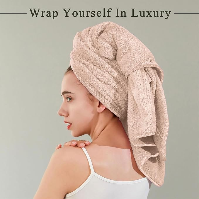2 Pack Bath Towel Set, Lightweight Waffle Bath Towel Set, Microfiber Super Soft Highly Absorbent, Sturdy Quick Drying Towels for Bathroom, Gym, SPA, Yoga (2 Piece 27" x 55", Coffe)