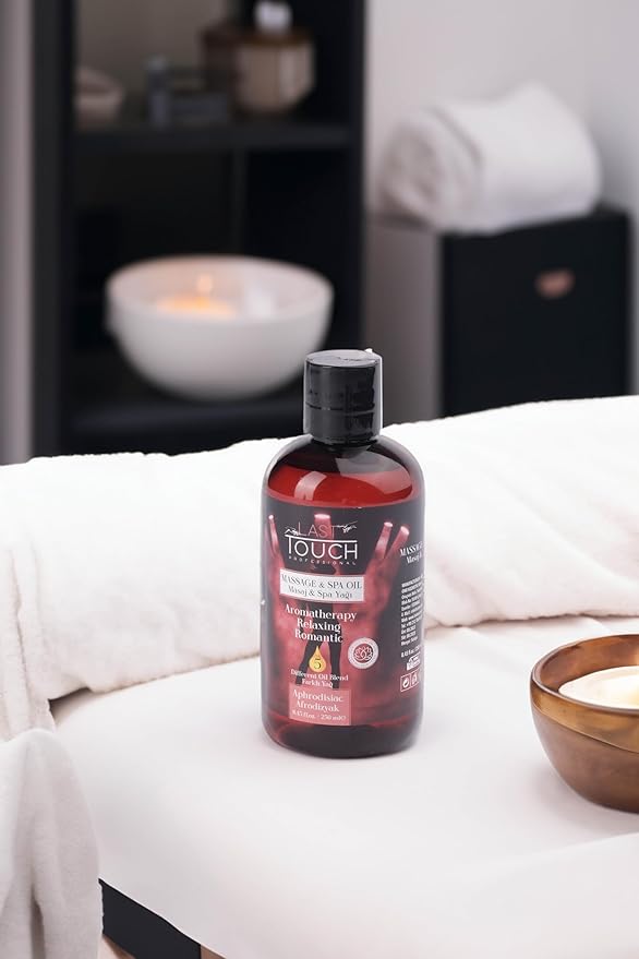 Massage Oil for Couples – Sensual and Relaxing Aromatherapy Body Oil – Romantic Massage for Home Spa & Stress Relief – Massage Oils for Date Night - Aphrodisiac Massage Oil - 8.45 Fl Oz