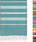 EPHESUS TOWELS Turkish Beach Towel - 38x70 inch Oversized - Sultan Design - Turkish Towel for Beach, Bath, Pool, Gym, Yoga - Prewashed, Lightweight, Quick Dry (Earthy Oil Green, Sultan)