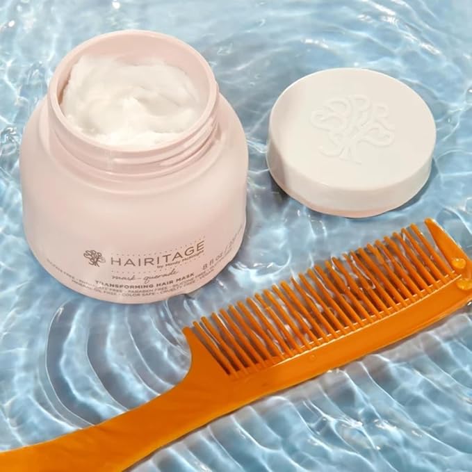 Hairitage Hydrating Argan Oil Deep Conditioning Hair Mask For Dry Damaged + Curly, Color Treated, Frizzy Hair - Moisturizing Hair Repair Treatment with Shea Butter, Aloe & Soy Protein - Soften & Shine | Moisturizing, Treatment, Anti-Frizz, Hydration, D...