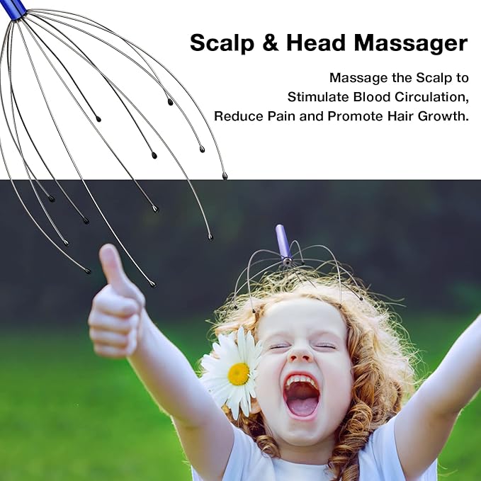 HOFASON Gifts for Women, Christmas Stocking Stuffers for Women/Men/Adults, White Elephant Gifts for Adults Husband Wife, Scalp Massager Hair Growth, Handheld Head Massager Scratcher for Deep Relax