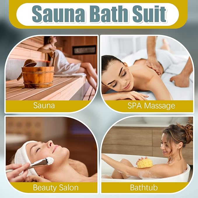 Xtinmee Disposable Body Wraps PE Sauna Bath Suit Plastic Body Sauna Wrap for Spa Bathtub Men Women Weight Loss Detox