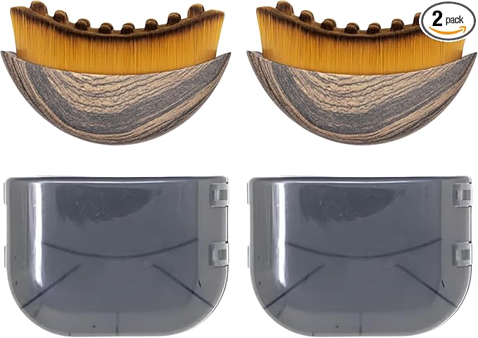 2PCS Lymphatic Contour Face Brush, Ergonomically Designed to Fit The Skin Precisely and Relieve Fatigue, Facial Massage Brush for Drainage & Sculpting- Anti-Puffiness, Detox & Lift, Dry Brushing Face