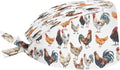 JoyLamoria Novelty Printed Cap with Sweatband Women Men Adjustable Tie Back Hats for Paiting