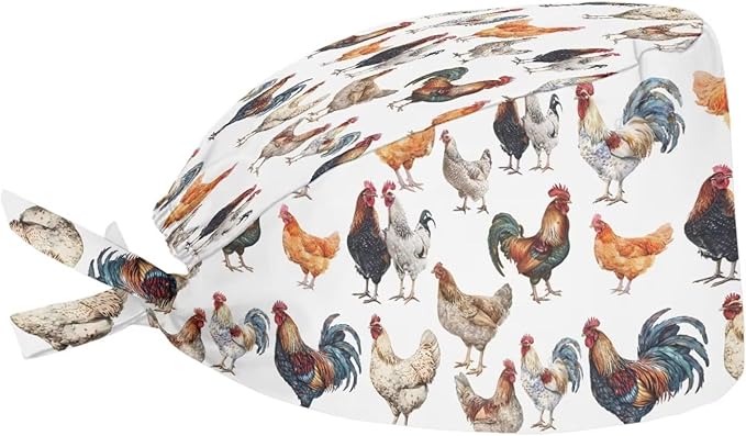 JoyLamoria Novelty Printed Cap with Sweatband Women Men Adjustable Tie Back Hats for Paiting