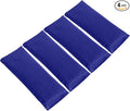 Sunshine Yoga 4-Pack Scented Sateen Eye Pillows, Low-Luster, 9’’ x 4’’ Flaxseed Weighted Eye Mask for Sleeping, Hot or Cold Eye Therapy for Relaxation, Migraine, and Headache, Blue