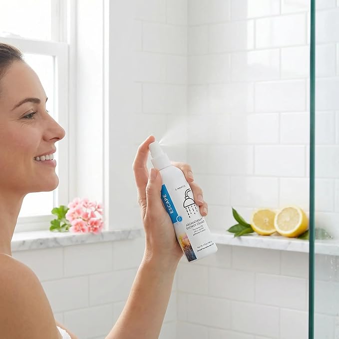 Soothing Shower Spray – 4oz Aromatherapy Shower Steamer Mist for a Spa-Like Experience – Relieves Stress & Elevates Your Shower – All-Natural Essential Oils (Eucalyptus Lemon)