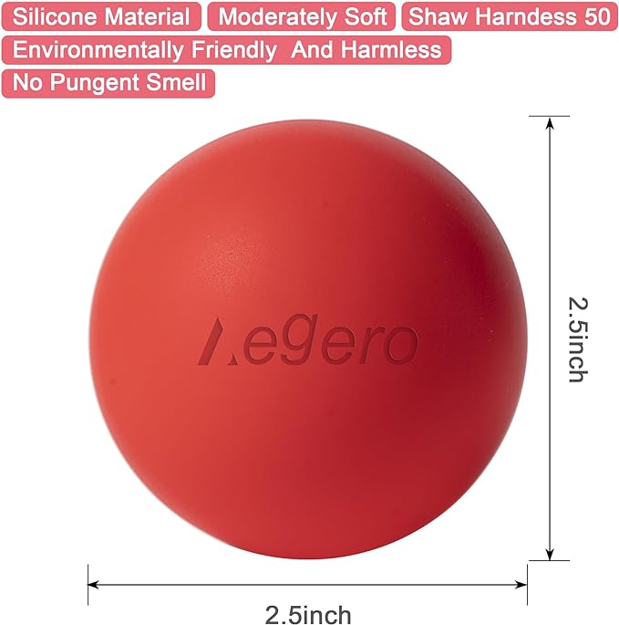 Massage Lacrosse Balls for Myofascial Release,Yoga Deep Tissue Massage,Trigger Point Therapy and Foot Plantar Fasciitis,Muscle Soreness Massager Ball (2Pack, Pink)