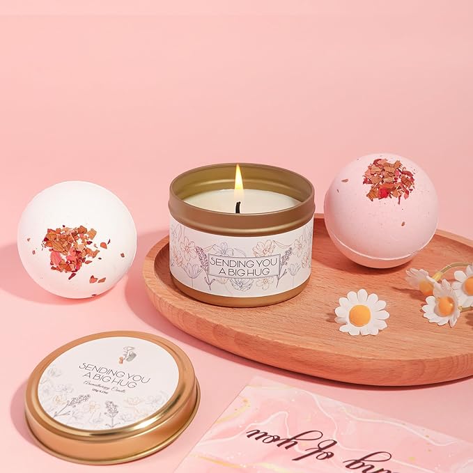 Gifts for Women, Unique Care Package Self Care Gifts for Women with Luxury Flannel Blanket, Relaxing Spa Gift Box, Thinking of You Basket for Her Sister Best Friends