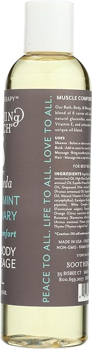 Soothing Touch Bath & Body Massage Oil, Muscle Comfort - 8 Oz