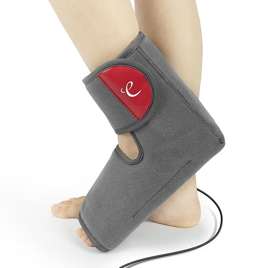 Comfytemp Foot Heating Pad for Plantar Fasciitis, Foot Pain Relief Products for Achilles Tendonitis Sprained Ankle Heel Spur, Heated Ankle Wrap Warmer with 3 Heat and Time Sets