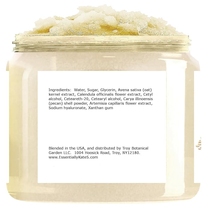 Oatmeal Sugar Body & Foot Scrub 10 oz - Very Gentle, and Perfect for Sensitive Skin, for a complete spa-like experience - The best stocking stuffer.