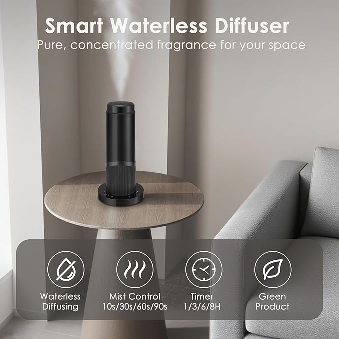 Waterless Scent Essential Oil Diffuser for Hotel,Whole House,Large Room, Office，Home，200ML Large Capacity, Covering 1500 Square feet (L)