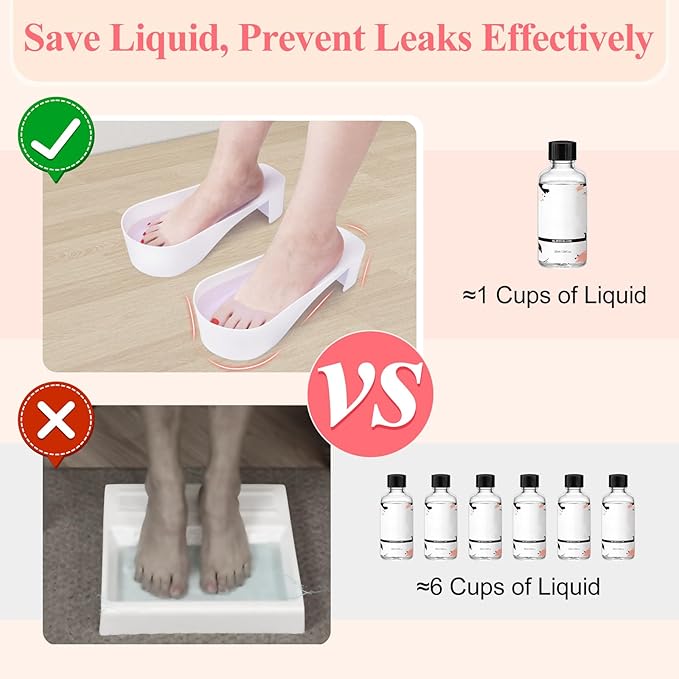 Toe Nail Soaking Bowl for Remover: Soak Off Gel Polish Nail Remover Kit - Acetone Bowl for Nails Dip Powder Removal - Manicure Nail Soak Off Bowl for Nail Art (White)