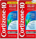 Cortizone-10 Maximum Strength Soothing Aloe Itch Relief Cream, 1% Hydrocortisone, Fast-Acting, Anti-Itch Cream for Bug Bites, Rash, Eczema, Psoriasis, Poison Ivy, Oak, Sumac & More, 2 oz (Pack of 2)