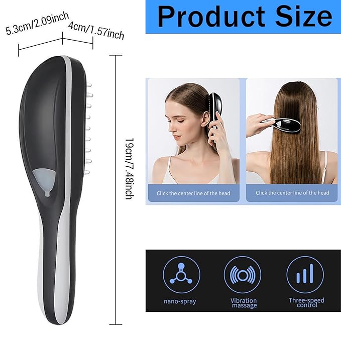 WINB Electric Scalp Massage Brush, Scalp Massager, Hair Massager Comb with Soft Rubber