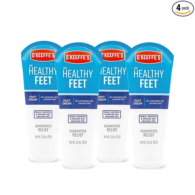 O'Keeffe's K0280004-4 Healthy Feet Foot Cream Tube (4 Pack), 3 oz