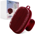 Silicone Face Scrubber for Men Facial Cleansing Brush Silicone Face Wash Brush Manual Waterproof Cleansing Skin Care Face Brushes for Cleansing and Exfoliating (red)