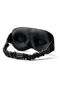Fishers Finery 25 Momme 100% Organic Mulberry Silk 3D Sleep Mask - Contoured Blackout Eye Mask - Soft, Comfortable on Skin, Lash Extension Friendly, Adjustable Elastic - New and Improved Style (Black)