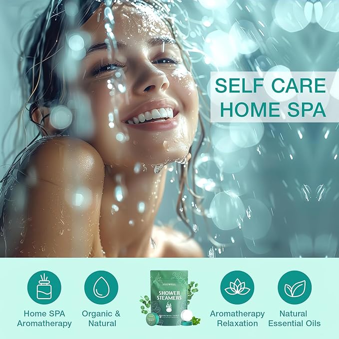 Shower Steamers Aromatherapy 18 Pack - Eucalyptus for Shower, Birthday Gifts for Women Men, Mothers Day Gifts for Mom Wife from Daughter Son, Nasal Relief Self Care Spa Gifts, Eucalyptus & Mint
