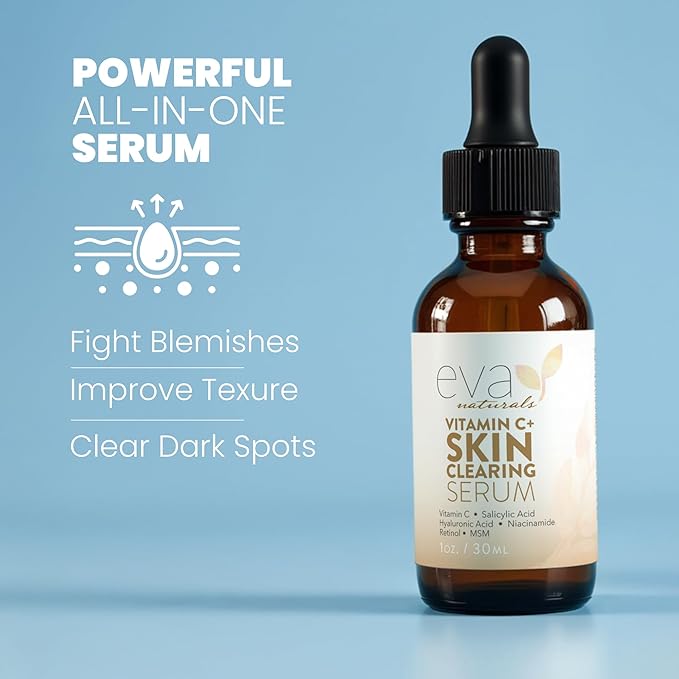 Vitamin C Serum for Face with Retinol (0.30%) & Salicylic 0.83% + Hyaluronic | Skin Refining Facial Serum for Uneven Tone, Texture & Hydration | Lightweight Daily Skincare for All Skin Types