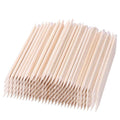 BTYMS 600 Pcs Orange Wood Stick Cuticle Pusher 4.5 Inch Double Sided Wooden Cuticle Remover Orange Sticks for Nails