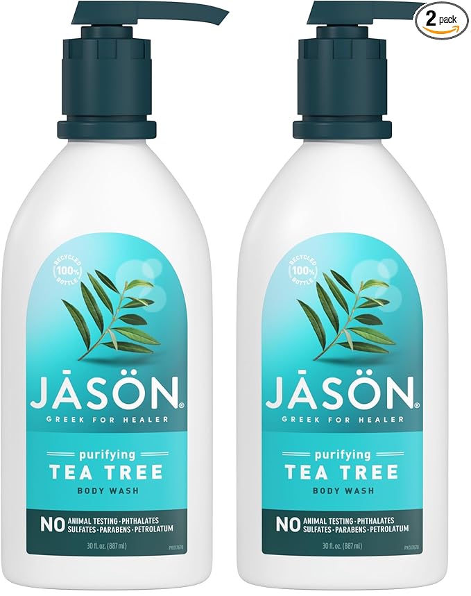 JASON Tea Tree Purifying Body Wash, For a Gentle Feeling Clean, 30 Fluid Ounces (Pack of 2)