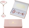 THE HEART COMPANY | Premium Rose Quartz Face Roller | Face Roller Skin Care Tool | Facial Roller Massager | Natural Crystal Facial Roller for Aging Skin | Pink Stone Roller for face, Eyes and Neck