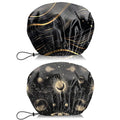 2 PCS Shower Cap Waterproof Double Layer Elastic Adjustable Reusable Hair Bath Caps for Girls Women Cute Aesthetic-Black 2