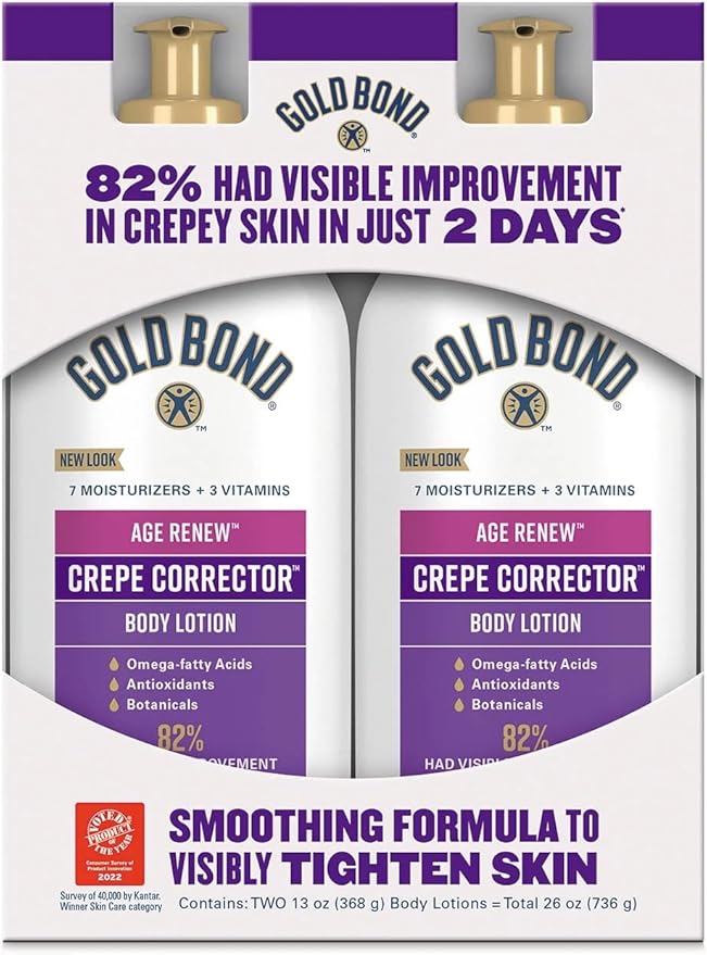 Gold Bond Age Renew Crepe Corrector Body Lotion, Replenishing & Smoothing Formula 26 OZ (2 13 OZ bottles)