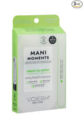 VOESH Mani Moments, Two Sets of Mani in a Box 3 Step + Nail File, Green Tea Detox, Manicure Kit, Hand Care, Nail Supplies, Home Manicure