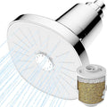 Ryamen Filtered Shower head, Rain Shower Head with Filter, High Pressure Shower Filter Head for Hard Water, 99% REMOVAL for Chlorine, Heavy Metals, Improves Skin & Hair (S6) (Silver)