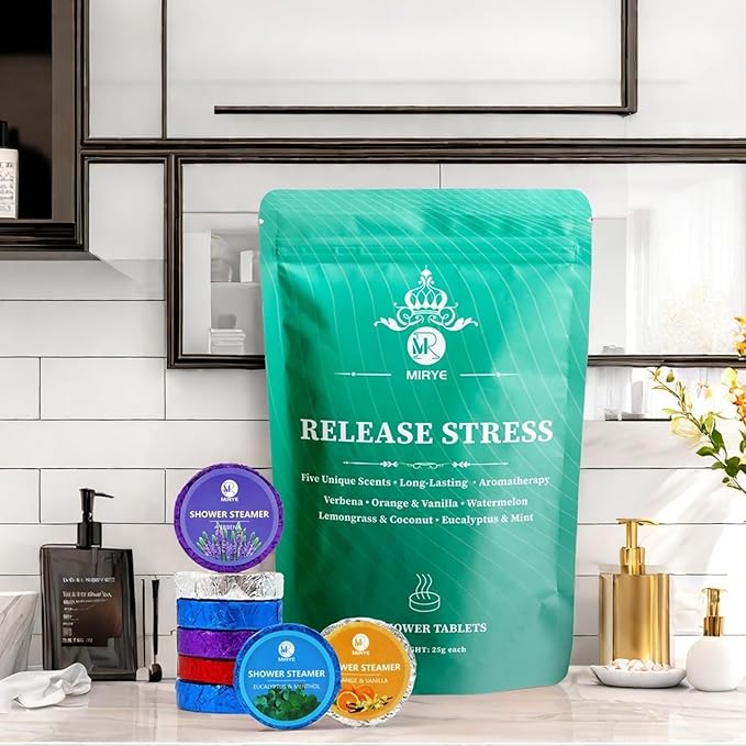 Shower Steamers Aromatherapy 20-Pack, Shower Bombs with Natural Essential Oils – Stress Relief Self Care, Birthday Gifts for Women & Men, Mother's Day Spa Gifts for Mom Wife Friends Teen Girls