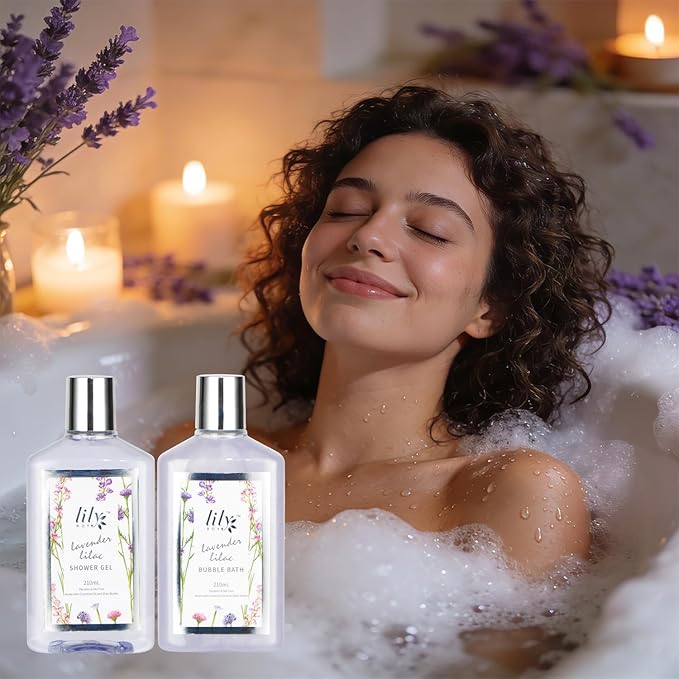 Mother's Day Gift Basket for Women - 15-Piece Lavender Bath and Body Gifts for Women, Spa Gift Basket for Women, Spa Kit | Birthday, Valentines Day Gifts, Christmas Gift, Perfect Present for Her & Mom