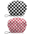 2 PCS Shower Cap Waterproof Double Layer Elastic Adjustable Reusable Hair Bath Caps for Girls Women Cute Aesthetic-Pink Black