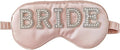 Bride Sleep Mask, Bride Eye Mask, Mrs Satin Bridal Eye Maskes Soft Sleep Maskes for Honeymoon Travel Meditation, Mrs Bridal Gifts to Adjust Night Sleeping, Sleeping Masks for Wedding (Pink-Bride)