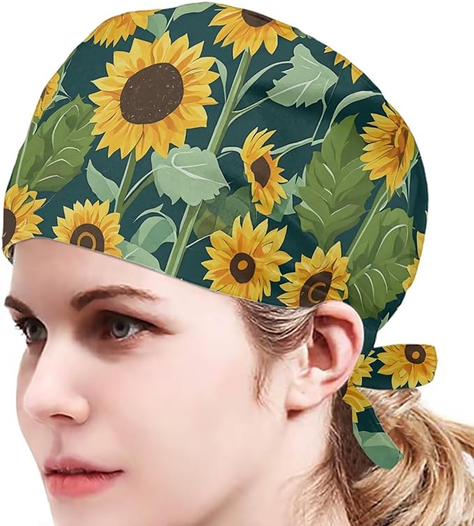 JoyLamoria Novelty Printed Cap with Sweatband Women Men Adjustable Tie Back Hats for Paiting