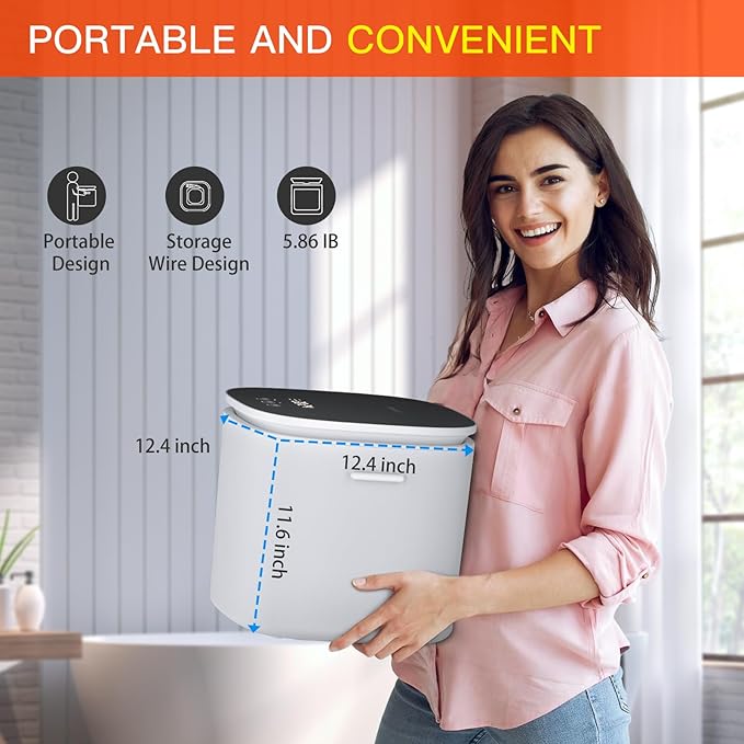 DOACE Towel Warmer Bucket, Medium Size Towel Warmers with Auto Keep Warm, Heat Time 20/40/60 Min Adjustable and Delay Time Up to 24 Hours, Hot Towel Warmer for Bathroom, Ideal Gift for Mother's Day