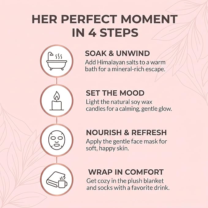 Mother’s Day Gifts for Mom - 11pc Luxury Spa Gift Basket for Women, Wife, Grandma, Relaxing Self Care Set with Throw Blanket, Insulated Tumbler, Oatmeal Soap & Candle, Unique Birthday Gifts for Her
